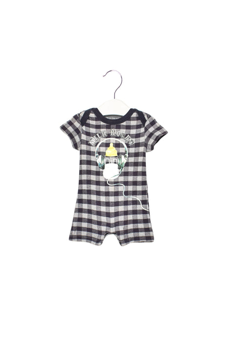 A Blue Short Sleeve Rompers from Milk on the Rocks in size 0-3M for boy. (Front View)