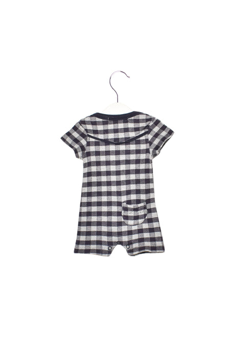 A Blue Short Sleeve Rompers from Milk on the Rocks in size 0-3M for boy. (Back View)