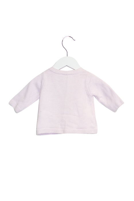 A Pink Cardigans from Jacadi in size 0-3M for girl. (Front View)