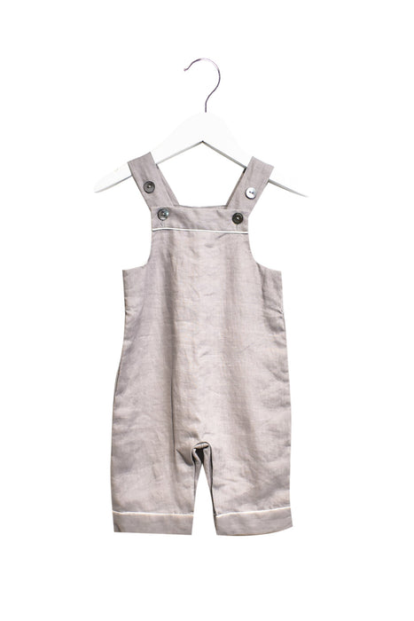 A Beige Long Overalls from Jacadi in size 3-6M for girl. (Back View)