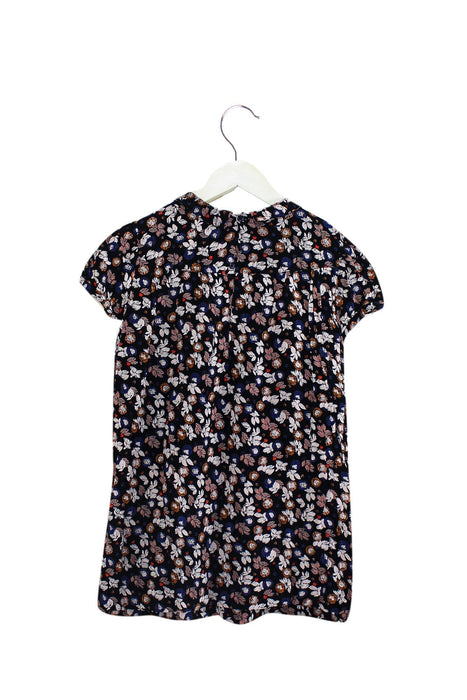 A Navy Short Sleeve Dresses from Bonpoint in size 6T for girl. (Back View)