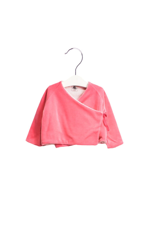 A Pink Knit Sweaters from Petit Bateau in size 3-6M for girl. (Front View)
