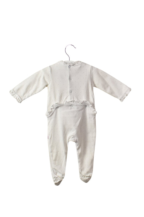 A White Long Sleeve Jumpsuits from Jacadi in size 3-6M for girl. (Back View)