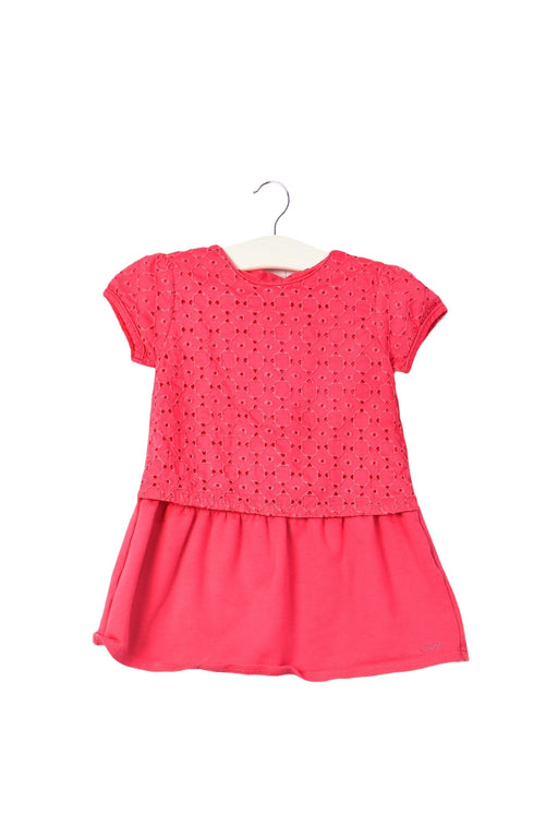 A Pink Short Sleeve Dresses from Chloe in size 6-12M for girl. (Front View)