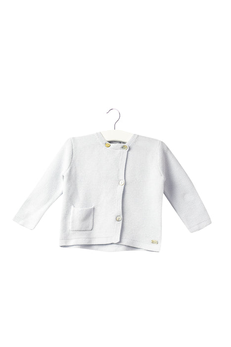 A Blue Cardigans from Tartine et Chocolat in size 3-6M for boy. (Front View)