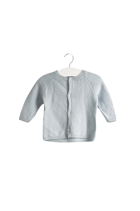 A Blue Cardigans from Bonpoint in size 0-3M for girl. (Front View)