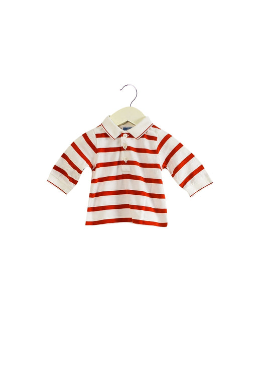 A Red Long Sleeve Polos from Jacadi in size 3-6M for boy. (Back View)