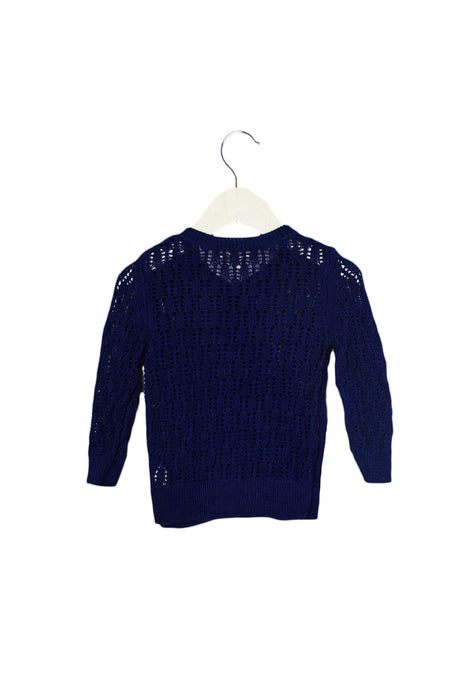 A Blue Cardigans from Bonpoint in size 3T for girl. (Back View)