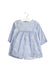 A Blue Long Sleeve Dresses from Jacadi in size 6-12M for girl. (Front View)
