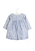 A Blue Long Sleeve Dresses from Jacadi in size 6-12M for girl. (Back View)