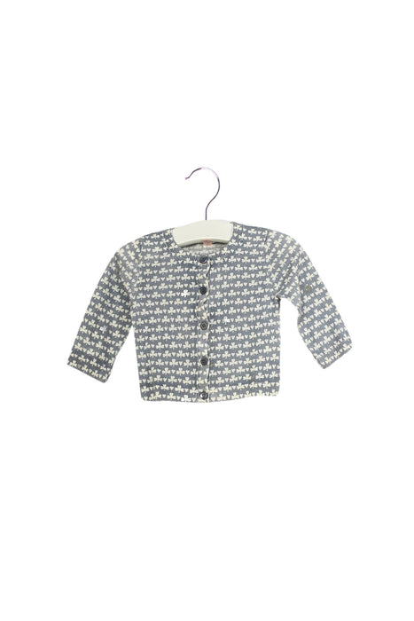 A Blue Cardigans from Bonpoint in size 3-6M for girl. (Front View)