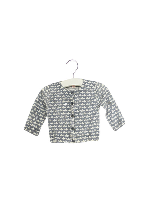 A Blue Cardigans from Bonpoint in size 3-6M for girl. (Front View)
