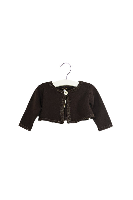 A Brown Cardigans from Jacadi in size 3-6M for girl. (Back View)