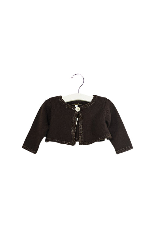 A Brown Cardigans from Jacadi in size 3-6M for girl. (Back View)