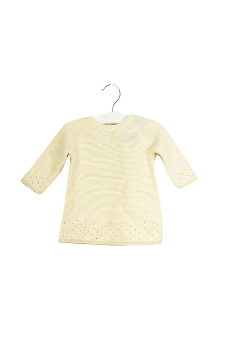 A Ivory Knit Sweaters from Jacadi in size 0-3M for girl. (Back View)