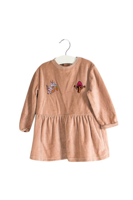 A Pink Long Sleeve Dresses from Stella McCartney in size 6-12M for girl. (Back View)