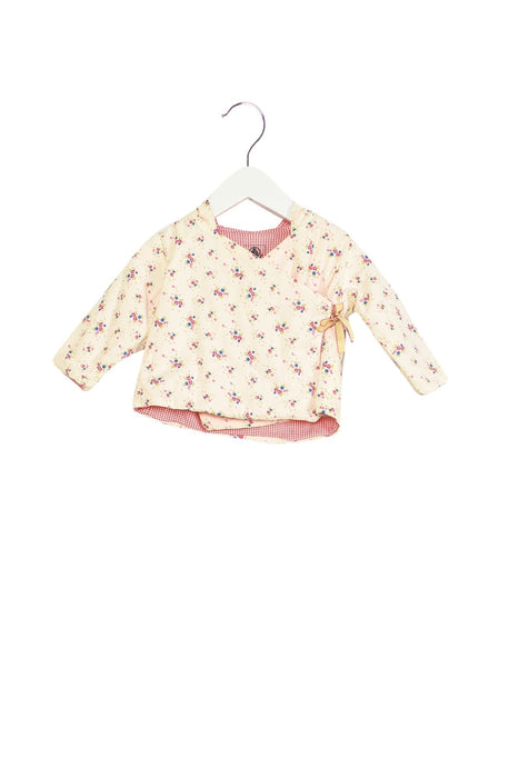 A Pink Cardigans from Petit Bateau in size 0-3M for girl. (Back View)