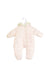 A Pink Long Sleeve Jumpsuits from Jacadi in size 0-3M for girl. (Back View)