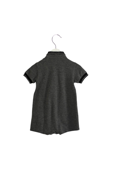 A Grey Short Sleeve Rompers from Dolce & Gabbana in size 6-12M for boy. (Back View)