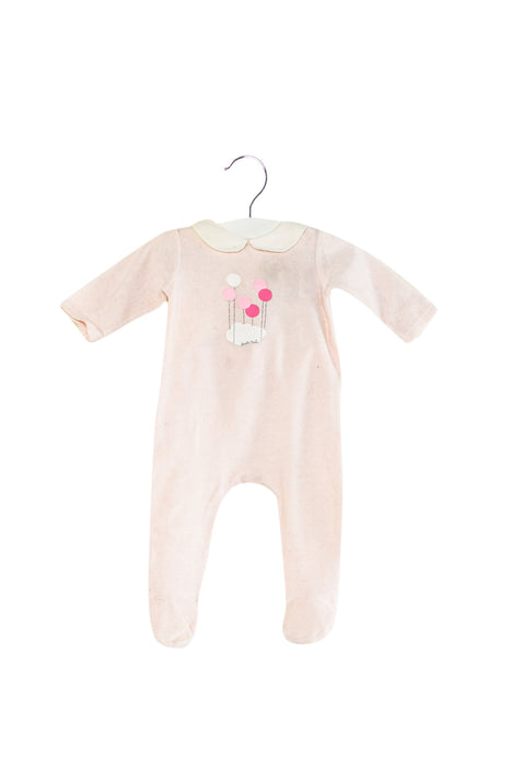 A Pink Long Sleeve Jumpsuits from Jacadi in size 0-3M for girl. (Back View)