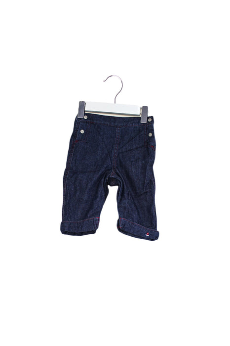 A Blue Casual Pants from Jacadi in size 3-6M for girl. (Back View)