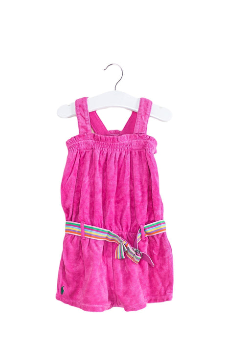 A Pink Sleeveless Rompers from Ralph Lauren in size 6-12M for girl. (Back View)