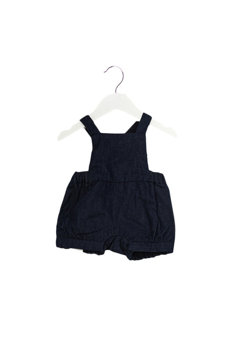 A Navy Sleeveless Rompers from Jacadi in size 0-3M for girl. (Back View)