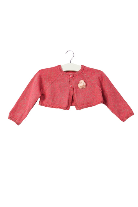 A Pink Cardigans from DPAM in size 6-12M for girl. (Front View)