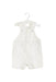 A White Overall Shorts from Jacadi in size 3-6M for boy. (Back View)