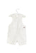 A White Overall Shorts from Jacadi in size 3-6M for boy. (Front View)