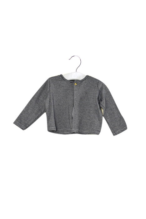 A Navy Cardigans from Petit Bateau in size 12-18M for boy. (Front View)