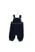 A Navy Long Overalls from Jacadi in size 3-6M for boy. (Front View)