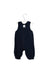 A Navy Long Overalls from Jacadi in size 3-6M for boy. (Back View)