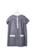 A Navy Short Sleeve Dresses from Bonpoint in size 8Y for girl. (Front View)