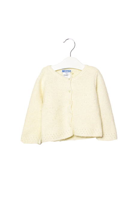 A White Cardigans from Jacadi in size 6-12M for girl. (Back View)