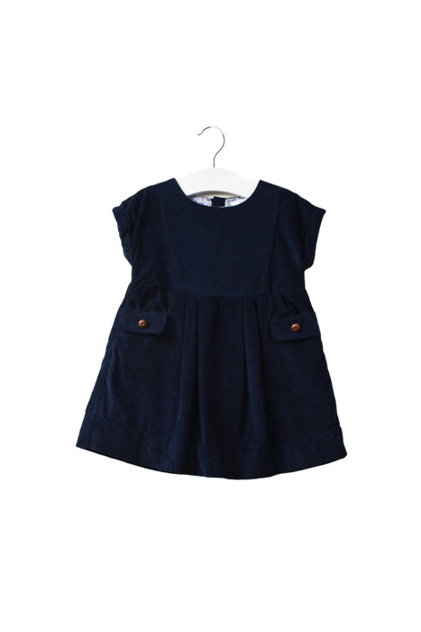 A Navy Short Sleeve Dresses from Jacadi in size 12-18M for girl. (Back View)