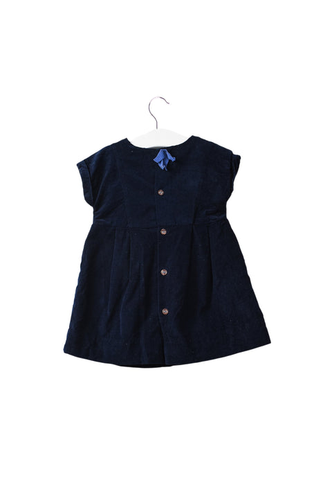 A Navy Short Sleeve Dresses from Jacadi in size 12-18M for girl. (Front View)