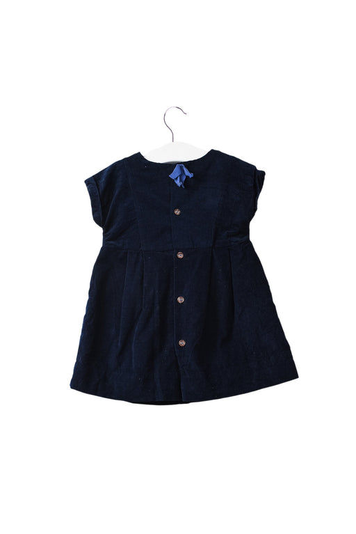 A Navy Short Sleeve Dresses from Jacadi in size 12-18M for girl. (Front View)