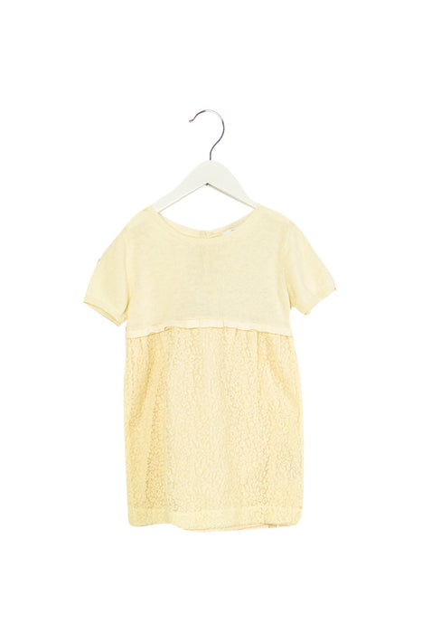 A Ivory Short Sleeve Dresses from Jacadi in size 18-24M for girl. (Back View)