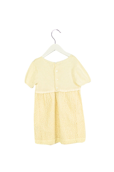 A Ivory Short Sleeve Dresses from Jacadi in size 18-24M for girl. (Front View)