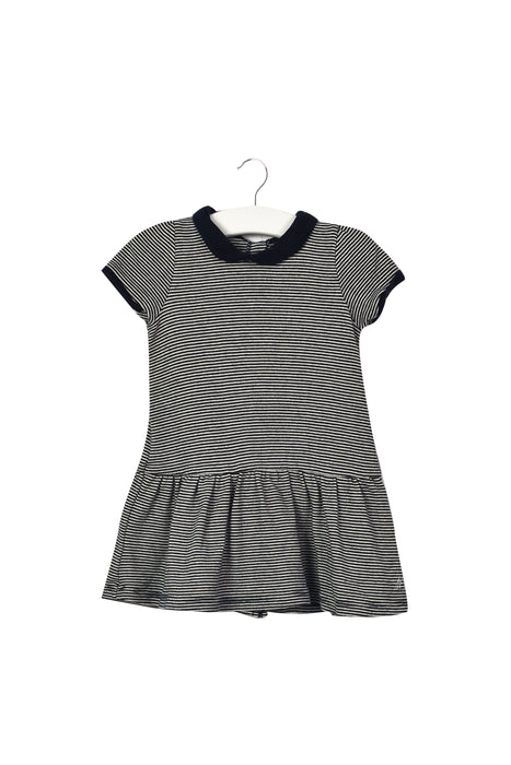 A Blue Short Sleeve Dresses from Petit Bateau in size 6-12M for girl. (Back View)