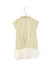 A Ivory Short Sleeve Dresses from IKKS in size 5T for girl. (Back View)
