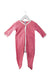 A Red Long Sleeve Jumpsuits from Petit Bateau in size 3-6M for girl. (Front View)