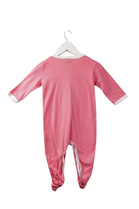 A Red Long Sleeve Jumpsuits from Petit Bateau in size 3-6M for girl. (Back View)