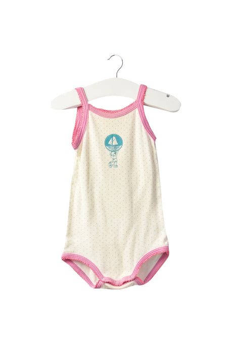 A  Long Sleeve Bodysuits from Petit Bateau in size 3-6M for girl. (Back View)