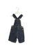 A Blue Overall Shorts from Petit Bateau in size 6-12M for boy. (Back View)