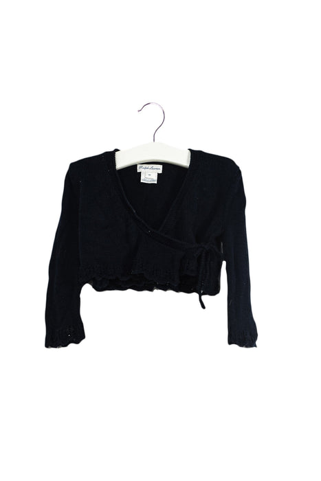 A Navy Cardigans from Ralph Lauren in size 6-12M for girl. (Back View)