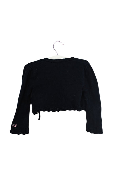 A Navy Cardigans from Ralph Lauren in size 6-12M for girl. (Front View)