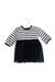 A Navy Long Sleeve Dresses from Petit Bateau in size 3-6M for girl. (Back View)