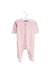 A Pink Long Sleeve Jumpsuits from Petit Bateau in size 0-3M for girl. (Front View)